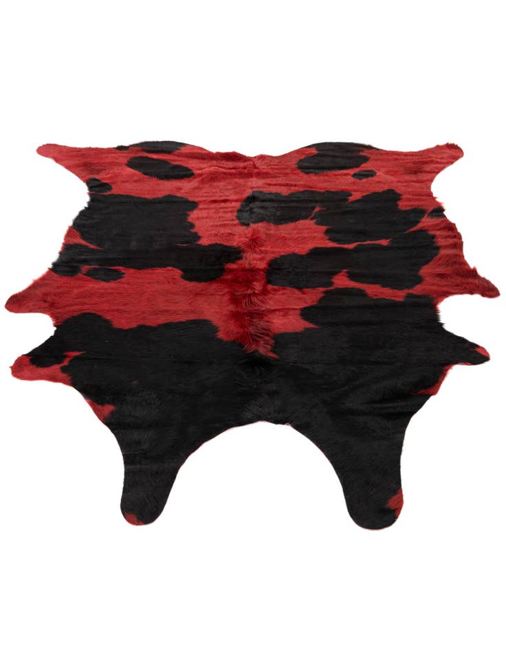 Detail image of 5' 9 x 6' Cowhide Leather Square Rug