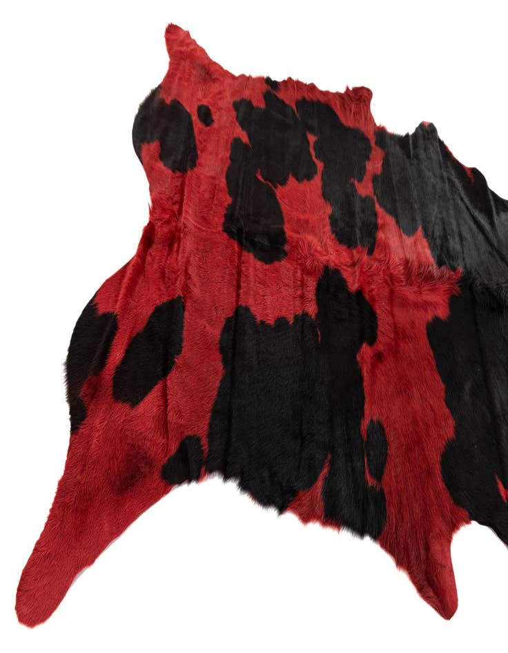 Detail image of 5' 9 x 6' Cowhide Leather Square Rug