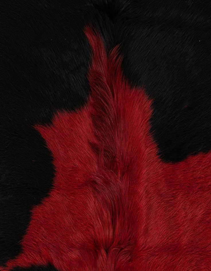 Detail image of 5' 9 x 6' Cowhide Leather Square Rug