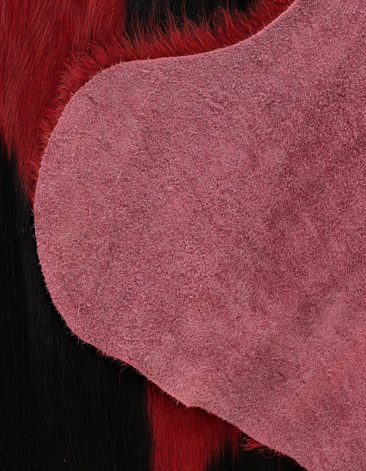 Detail image of 5' 9 x 6' Cowhide Leather Square Rug