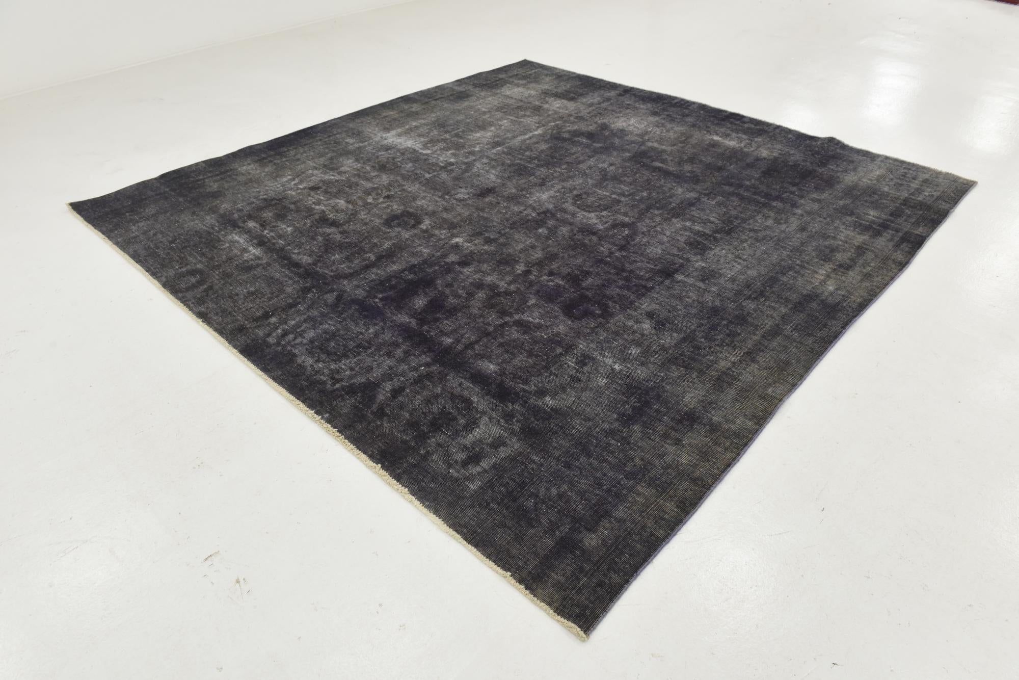 9' 6 x 9' 9 Hand Knotted Ultra Vintage Persian Wool Square Rug