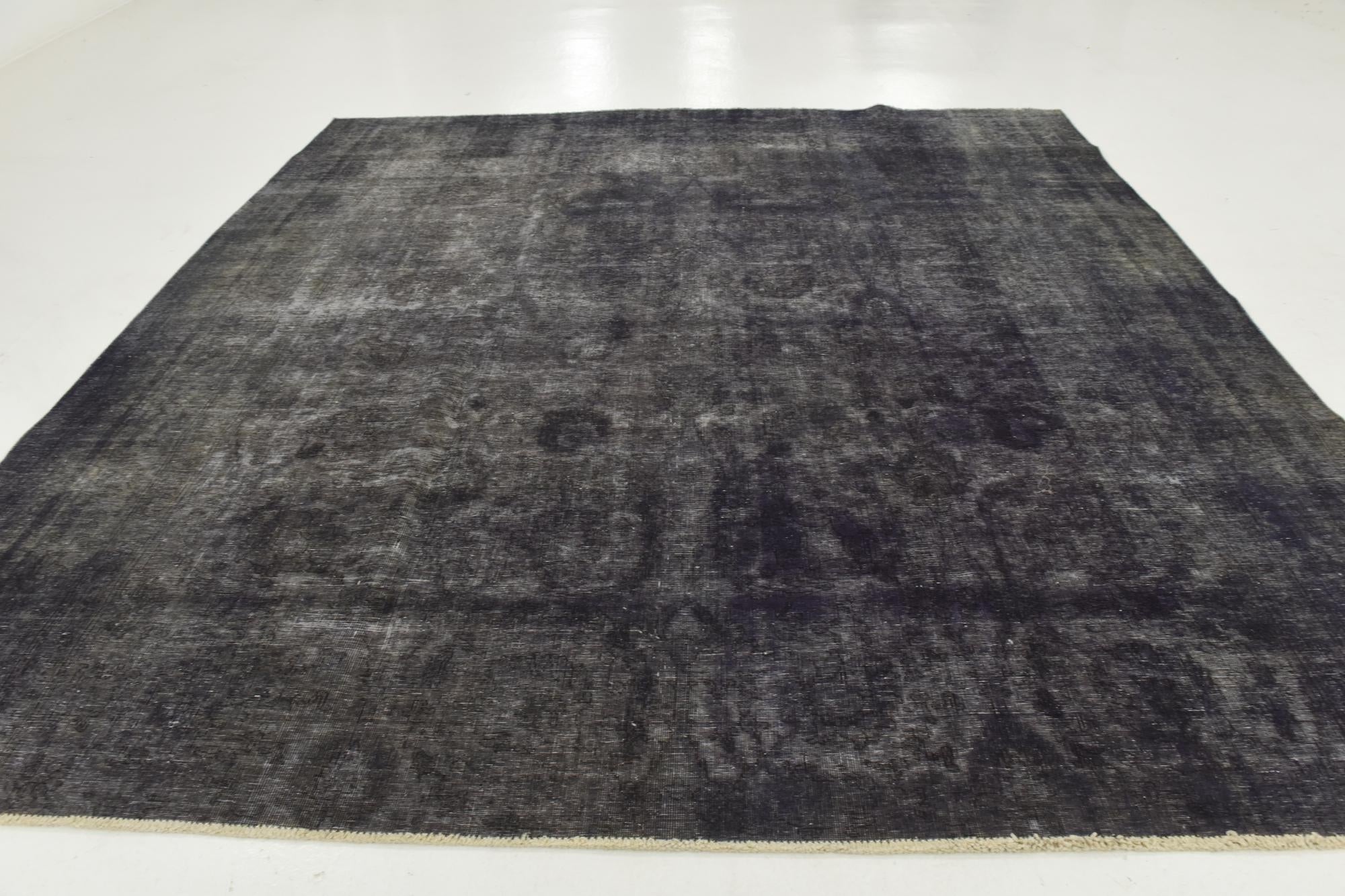 9' 6 x 9' 9 Hand Knotted Ultra Vintage Persian Wool Square Rug