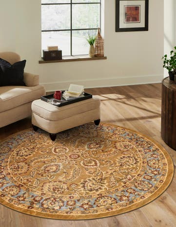 6' x 6' Classic Agra Round Rug