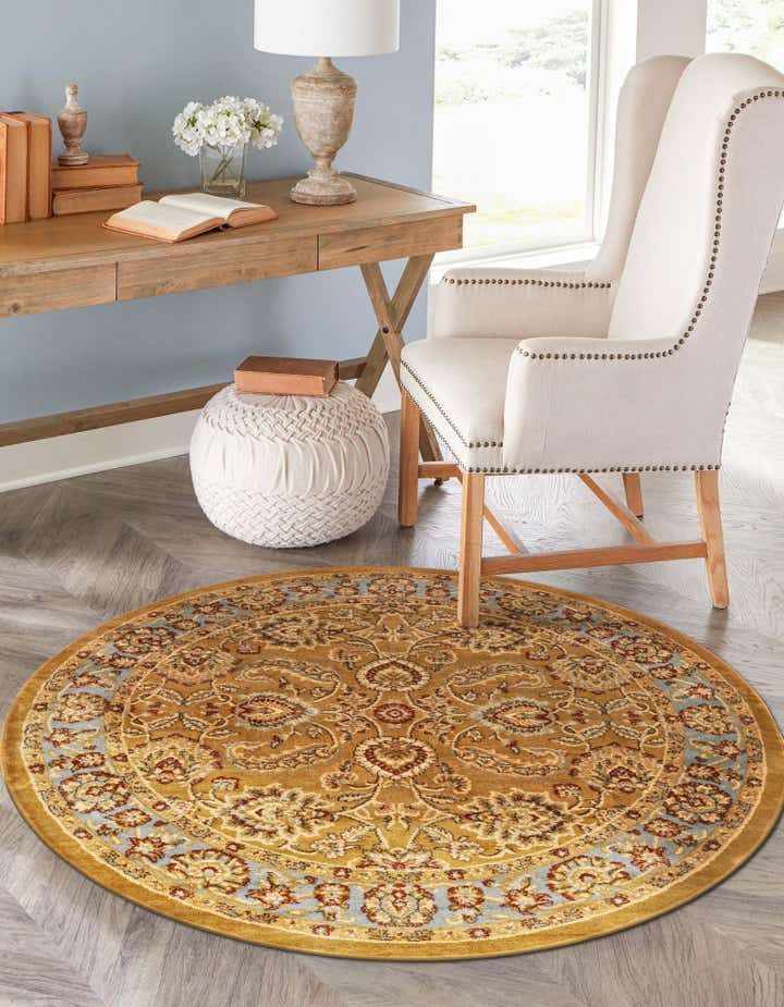 6' x 6' Classic Agra Round Rug