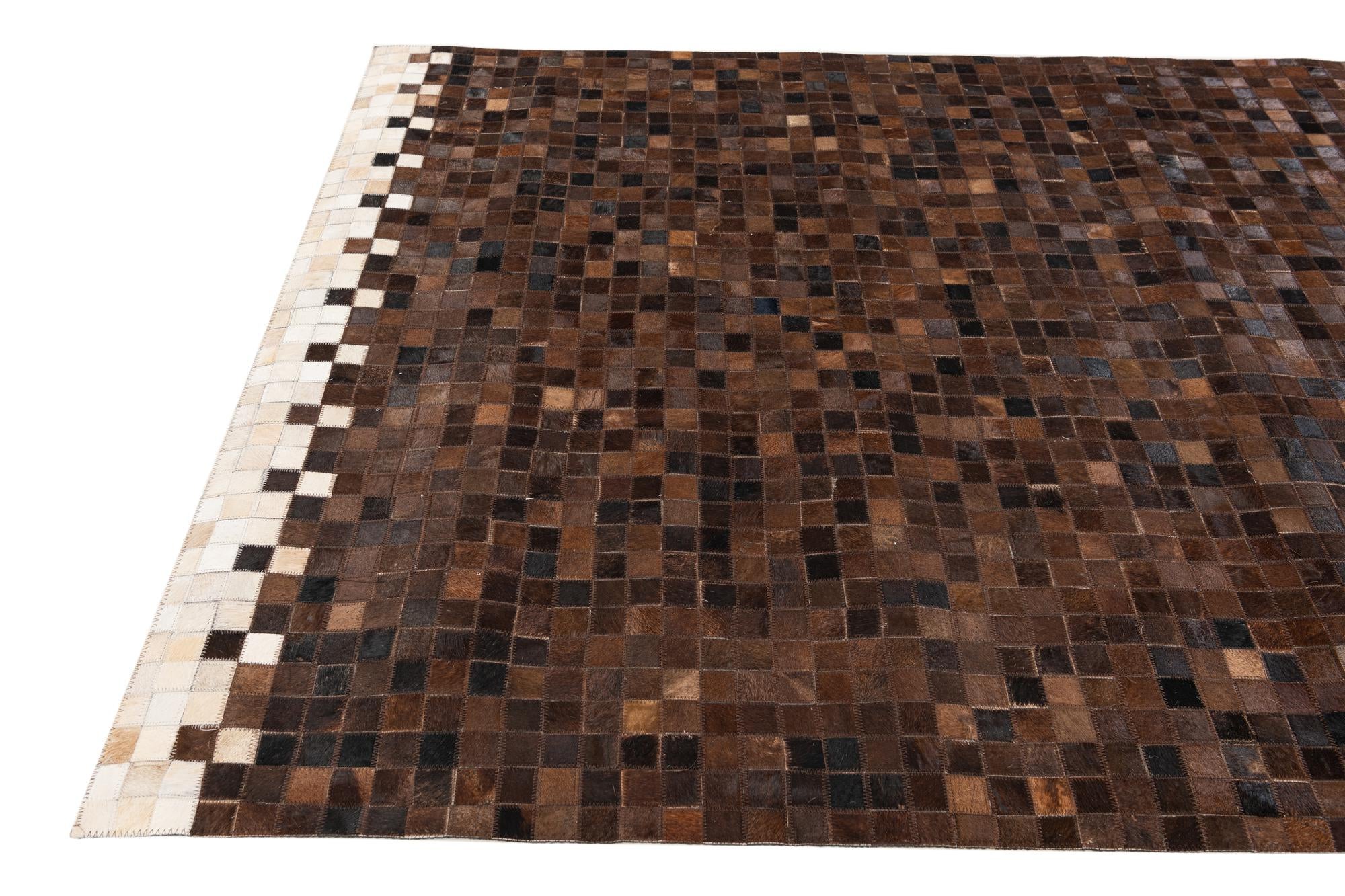 5' 1 x 8' Cowhide Stocks Rug
