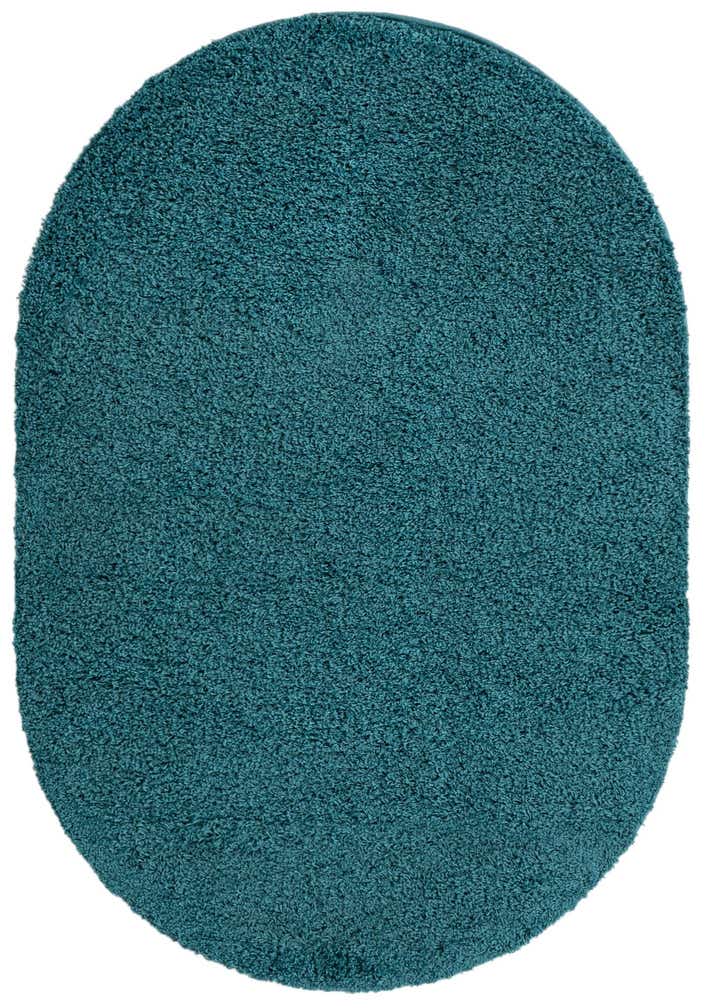 4' x 6' Solid Shag Oval Rug