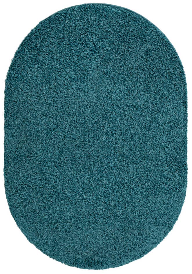 Detail image of 4' x 6' Solid Shag Oval Rug