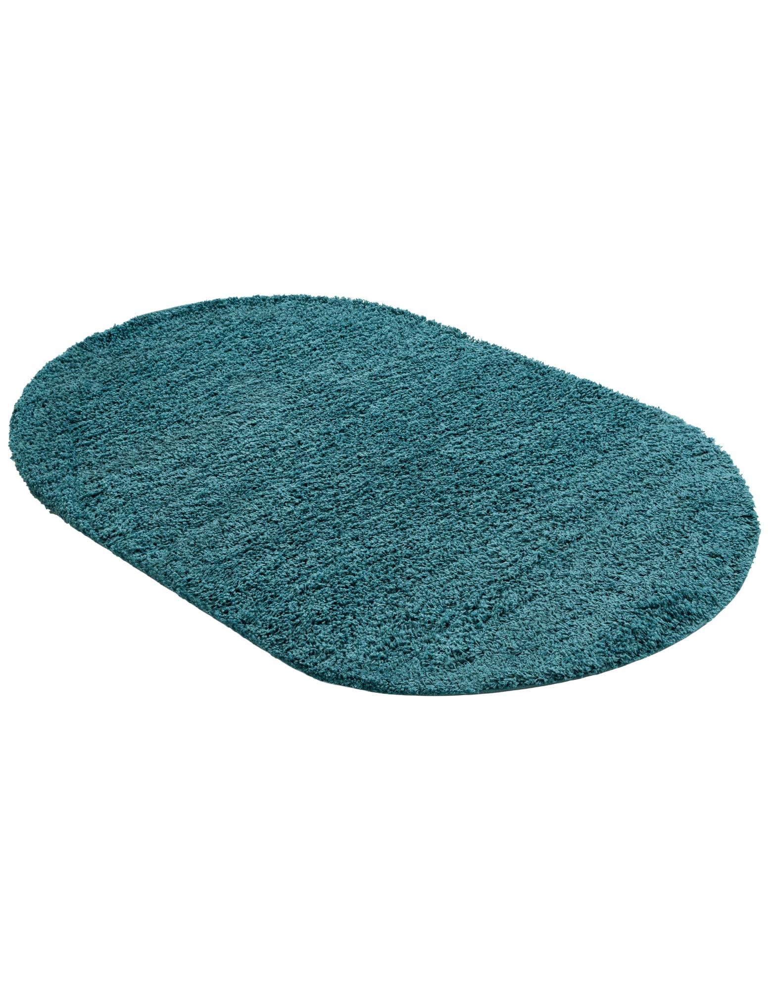 4' x 6' Solid Shag Oval Rug