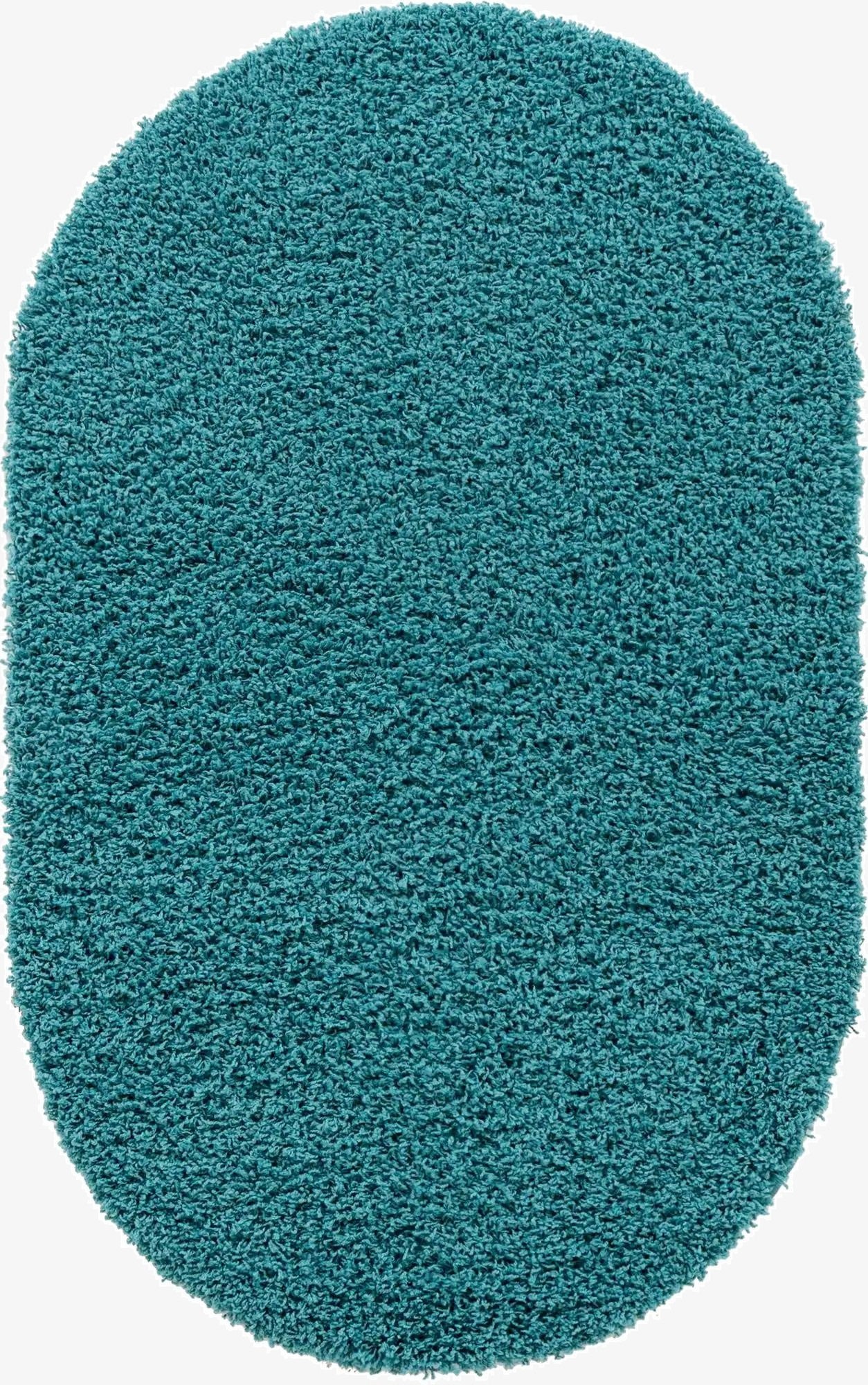 Primary image 3' x 5' 3 Solid Shag Oval Rug
