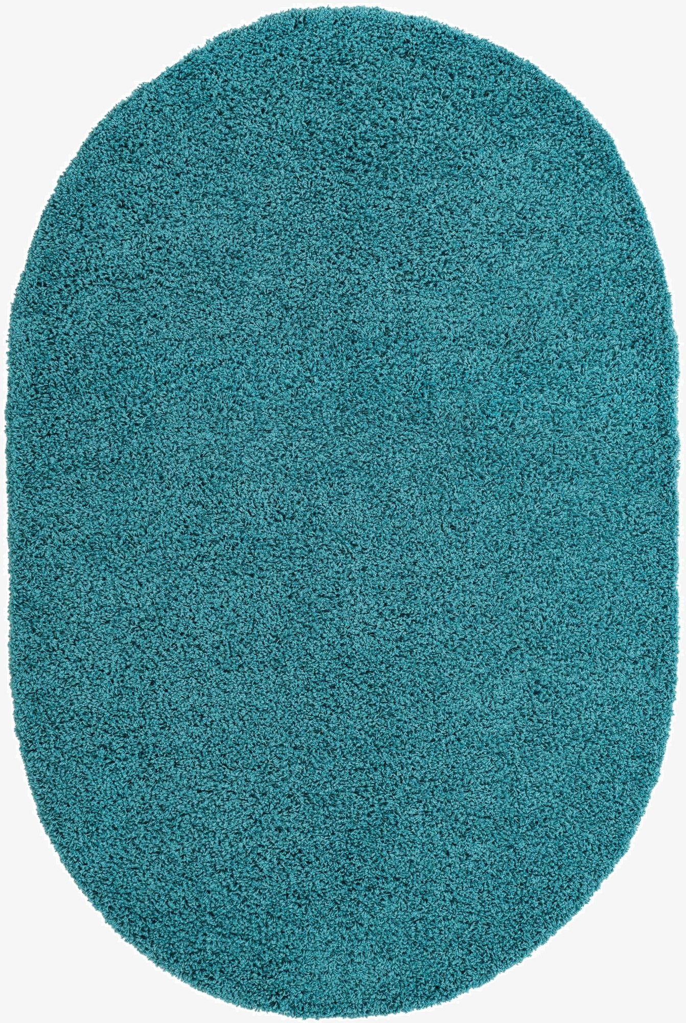 Primary image 5' 3 x 8' Solid Shag Oval Rug