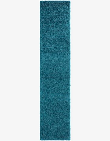 2' 7 x 12' Solid Shag Runner Rug