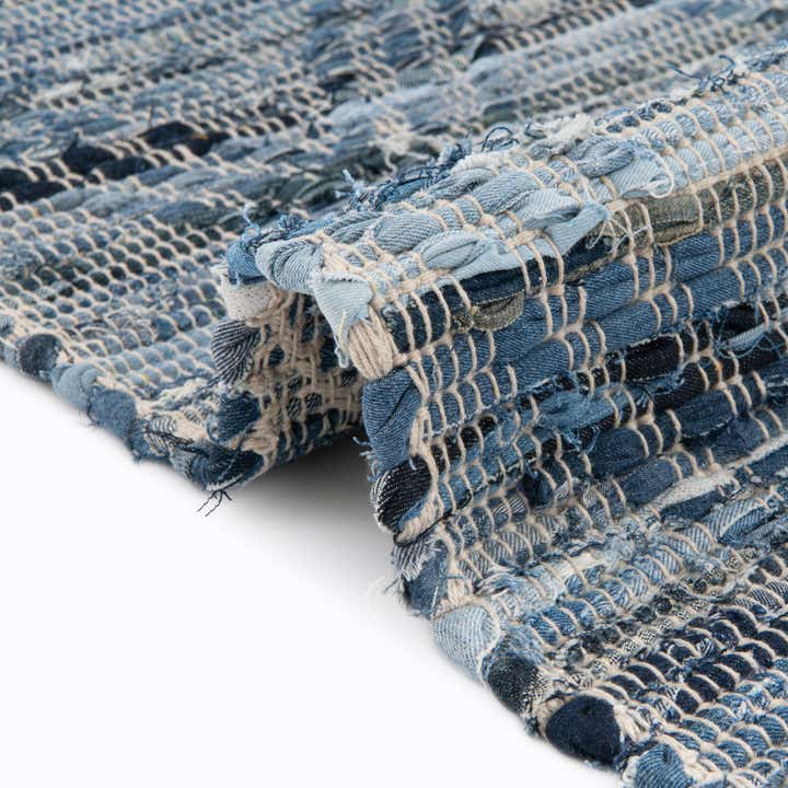 5' 1 x 8' Hand Woven Chindi Cotton Rug