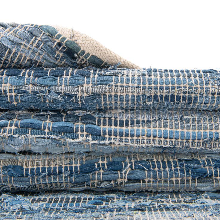 Detail image of 8' x 10' Hand Woven Chindi Cotton Rug