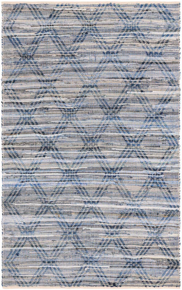 Detail image of 5' 1 x 8' Hand Woven Chindi Cotton Rug