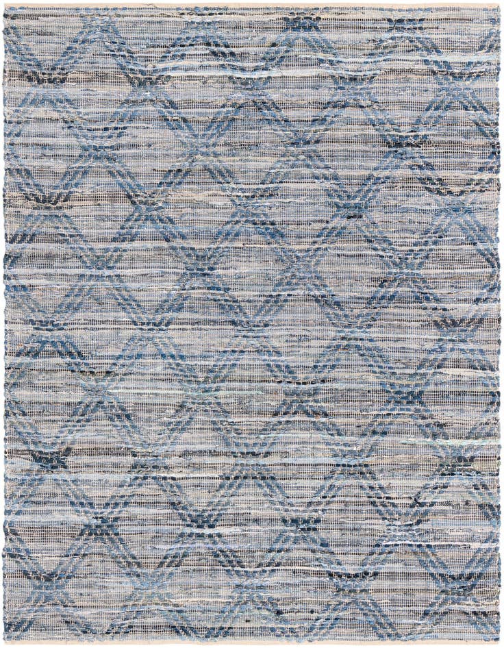 Detail image of 6' 1 x 9' Hand Woven Chindi Cotton Rug