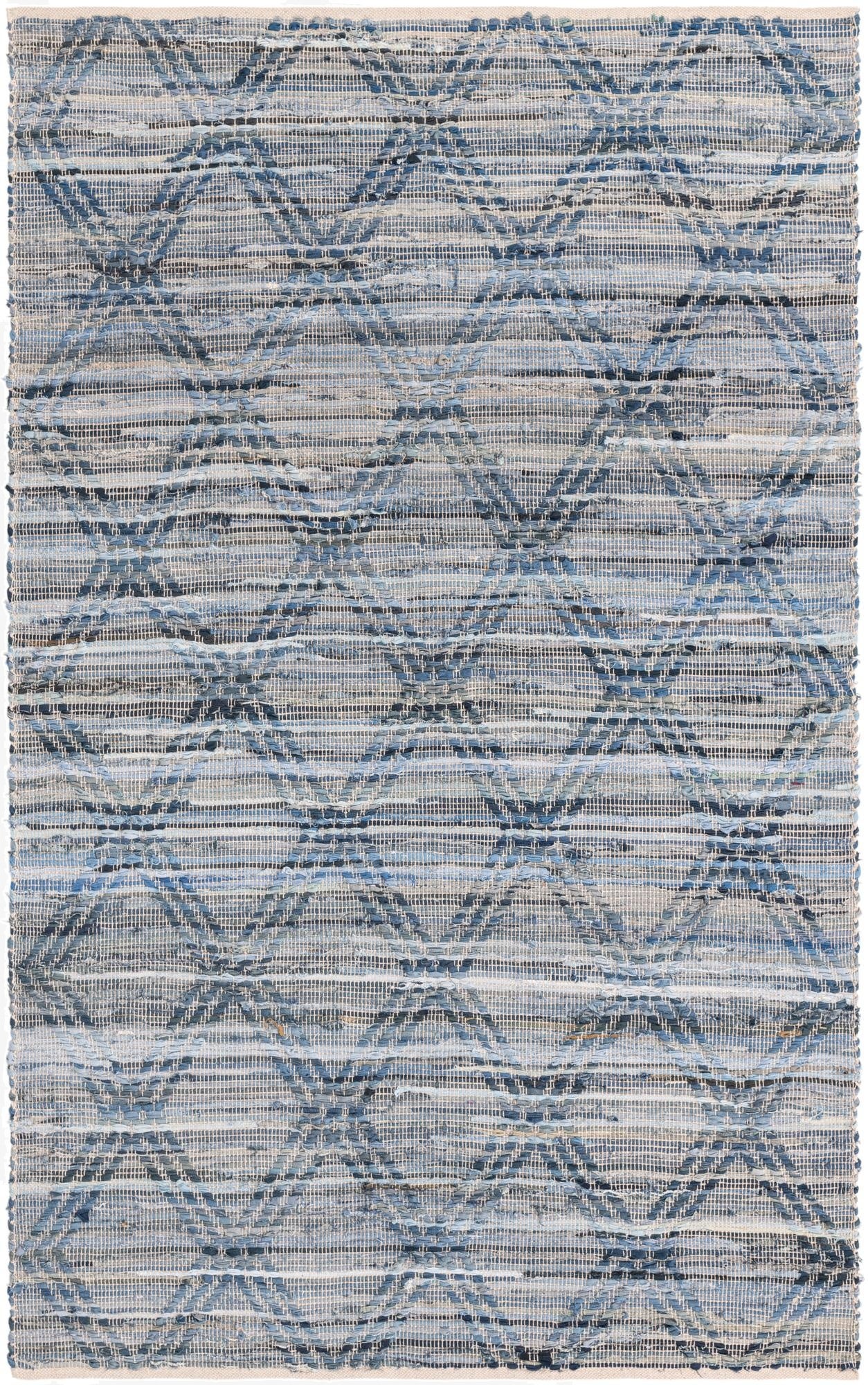 4' 1 x 6' 1  Hand Woven Chindi Cotton Rug