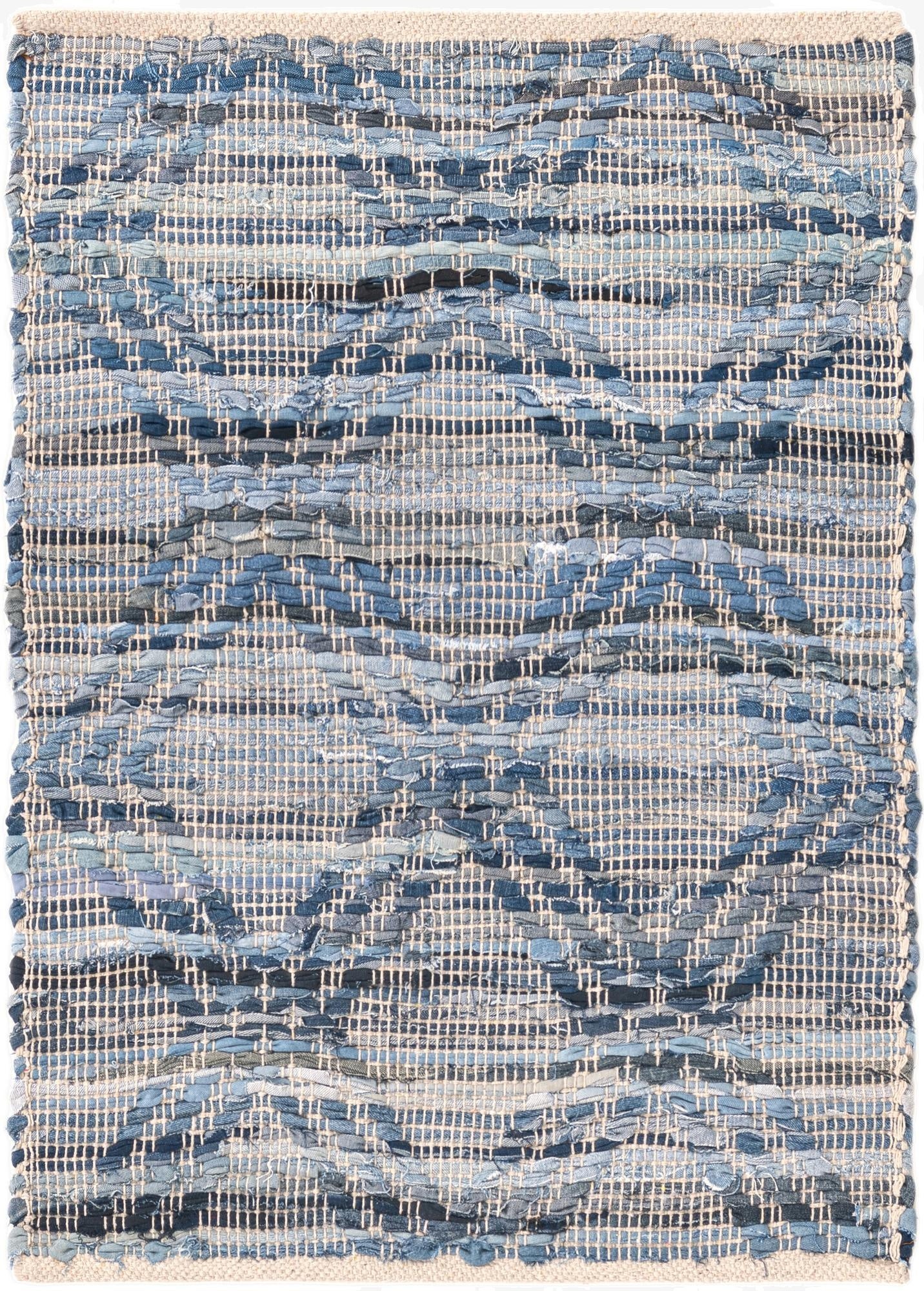 2' 2 x 3' 1  Hand Woven Chindi Cotton Rug