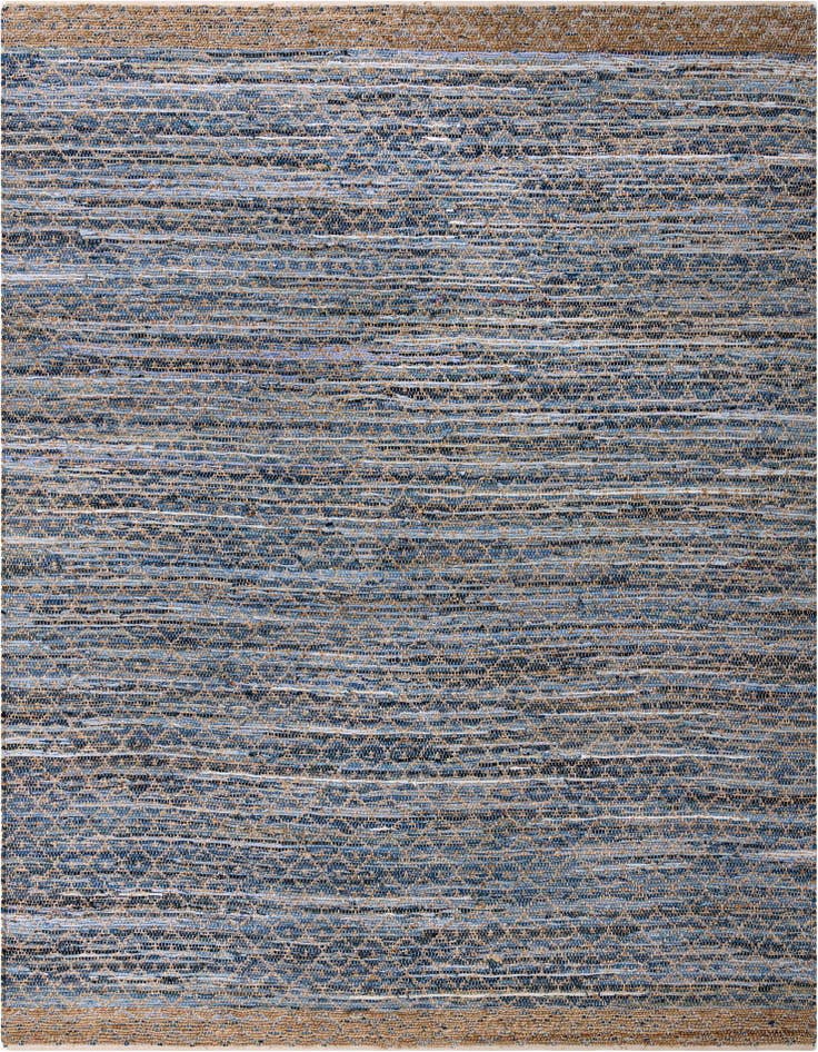 Detail image of 10' x 14' 1 Hand Woven Chindi Trellis Rug
