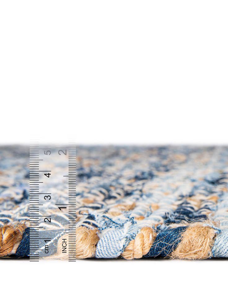 Detail image of 9' x 12' Hand Woven Chindi Trellis Rug