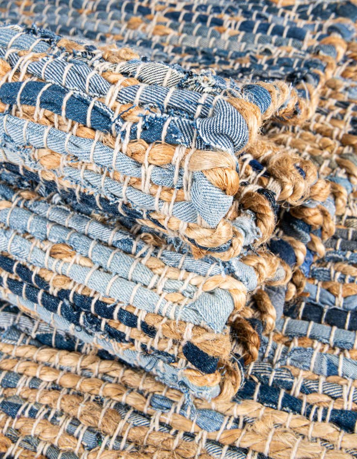 Detail image of 9' x 12' Hand Woven Chindi Trellis Rug