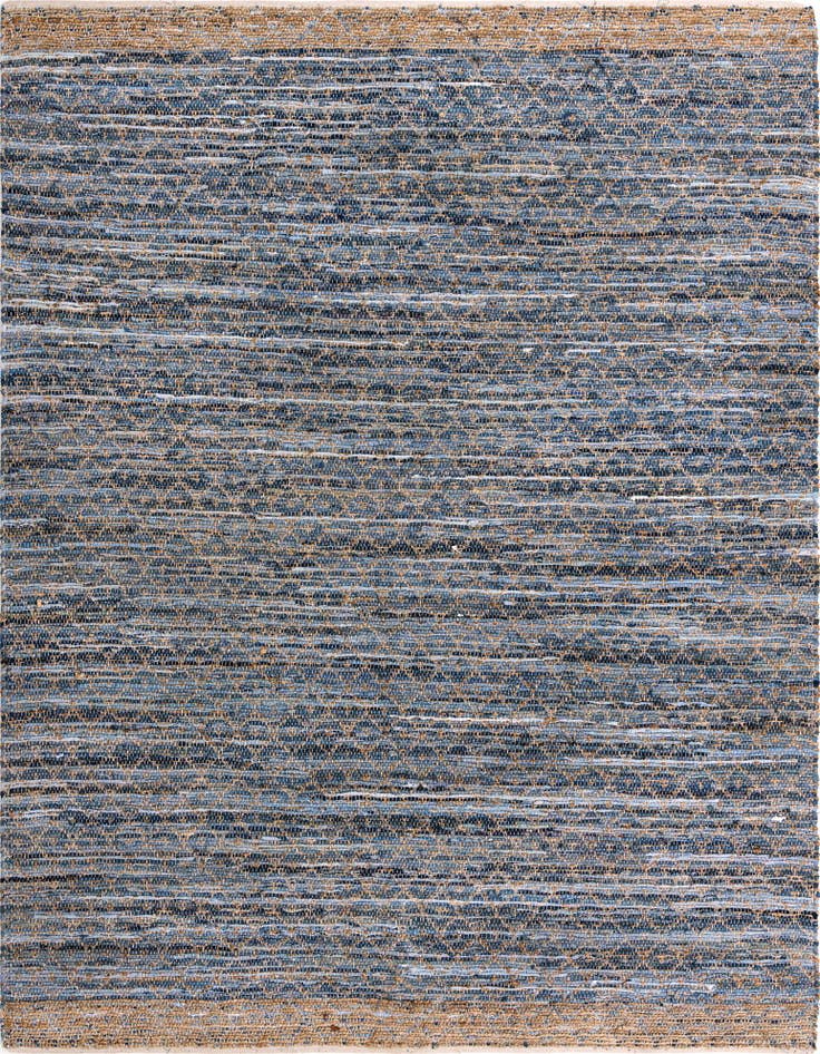 Detail image of 9' x 12' Hand Woven Chindi Trellis Rug