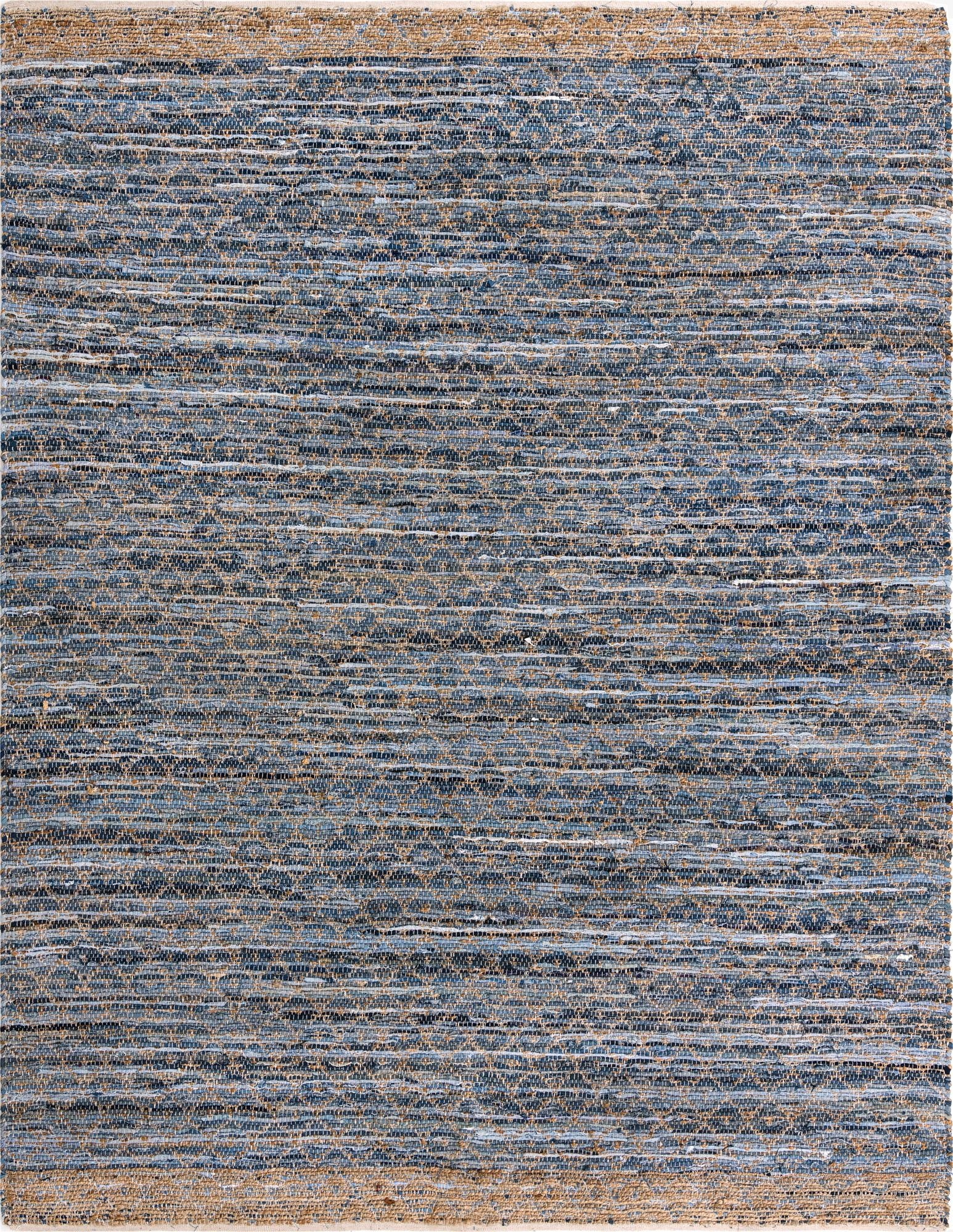 9' x 12'  Hand Woven Chindi Trellis Rug