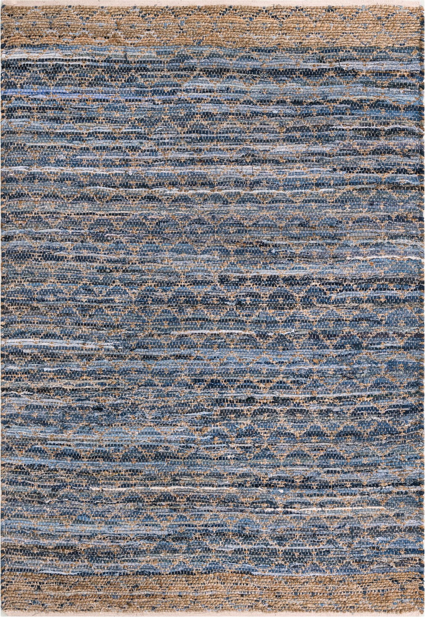 5' 1 x 8'  Hand Woven Chindi Trellis Rug