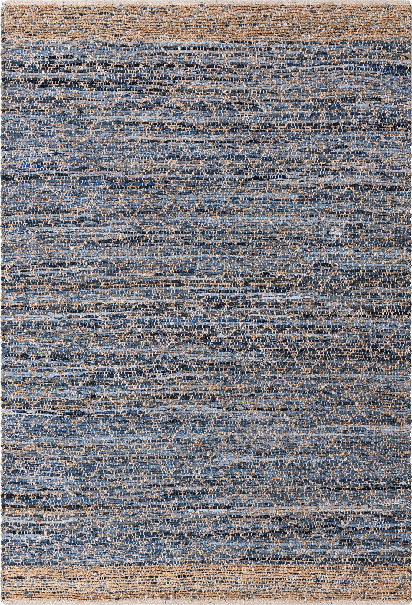 6' 1 x 9'  Hand Woven Chindi Trellis Rug