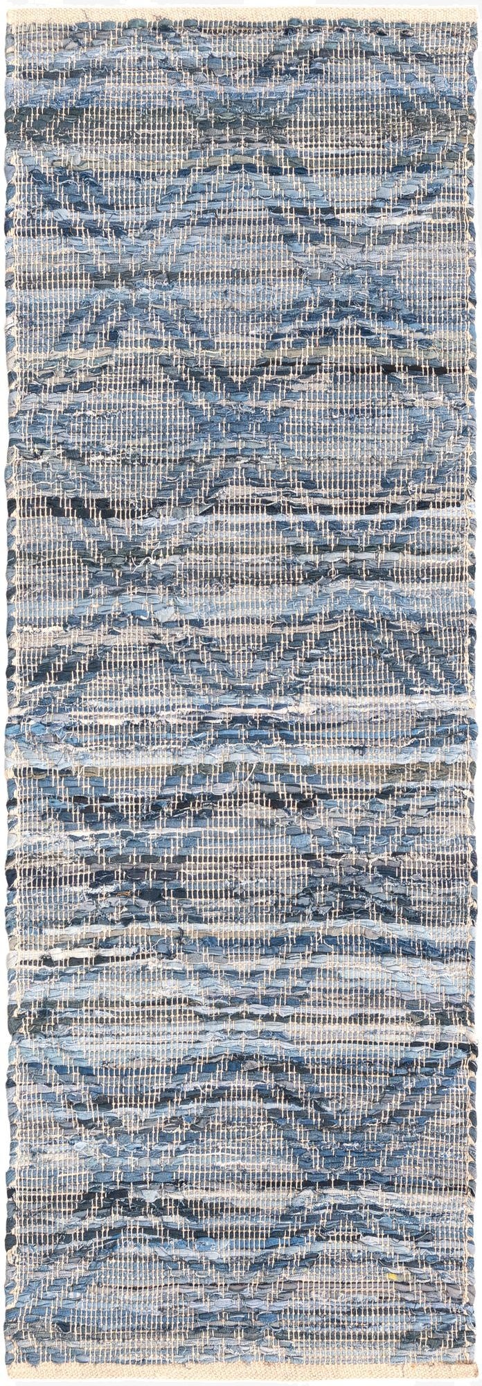 2' x 6' 1  Hand Woven Chindi Cotton Runner Rug