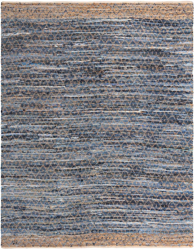 Detail image of 10' x 10' Hand Woven Chindi Trellis Square Rug