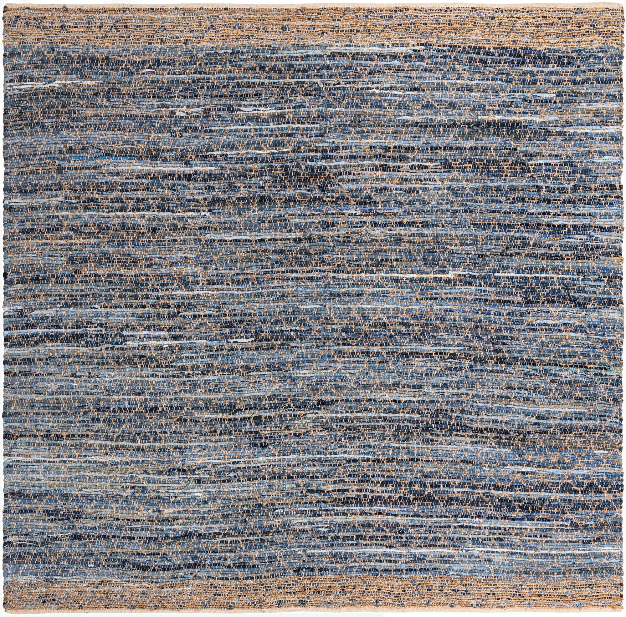 10' x 10'  Hand Woven Chindi Trellis Square Rug