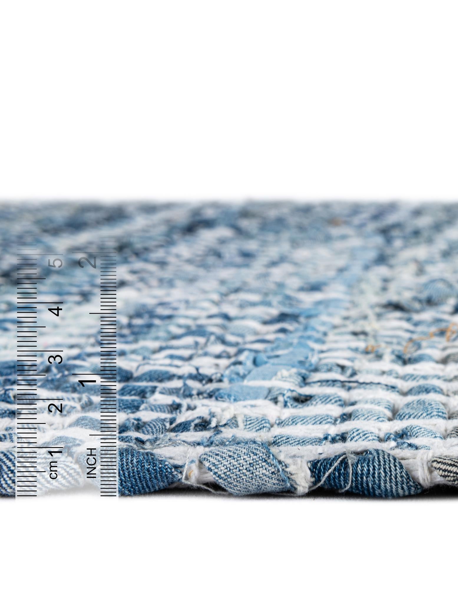 2' 2 x 3' 7 Hand Woven Chindi Chevron Hearth Rug