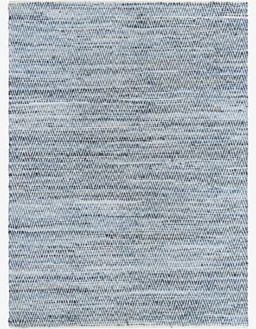 8' x 11' Hand Woven Chindi Chevron Rug