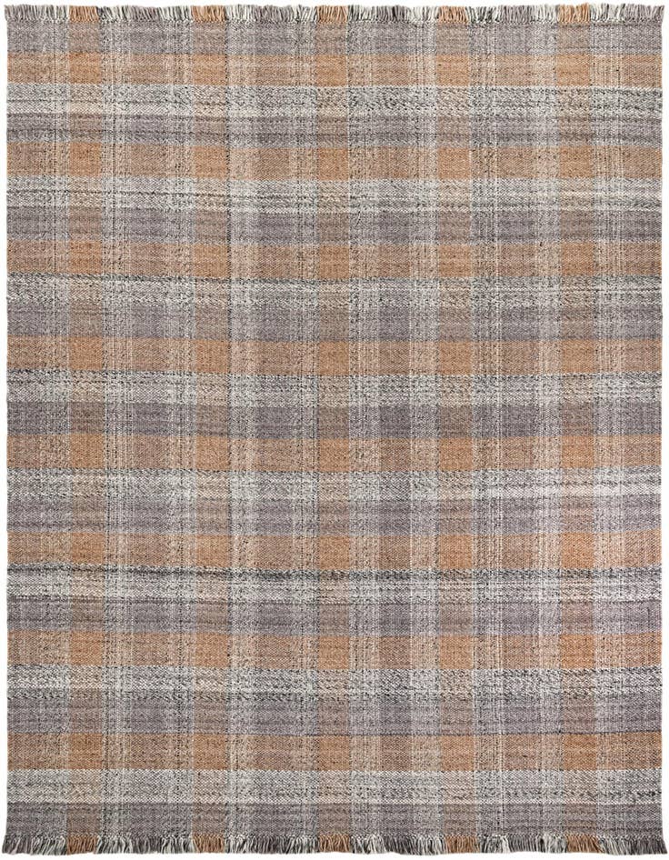 Detail image of 10' x 14' 1 Easy-Clean Eco Plaid Washable Indoor / Outdoor Rug