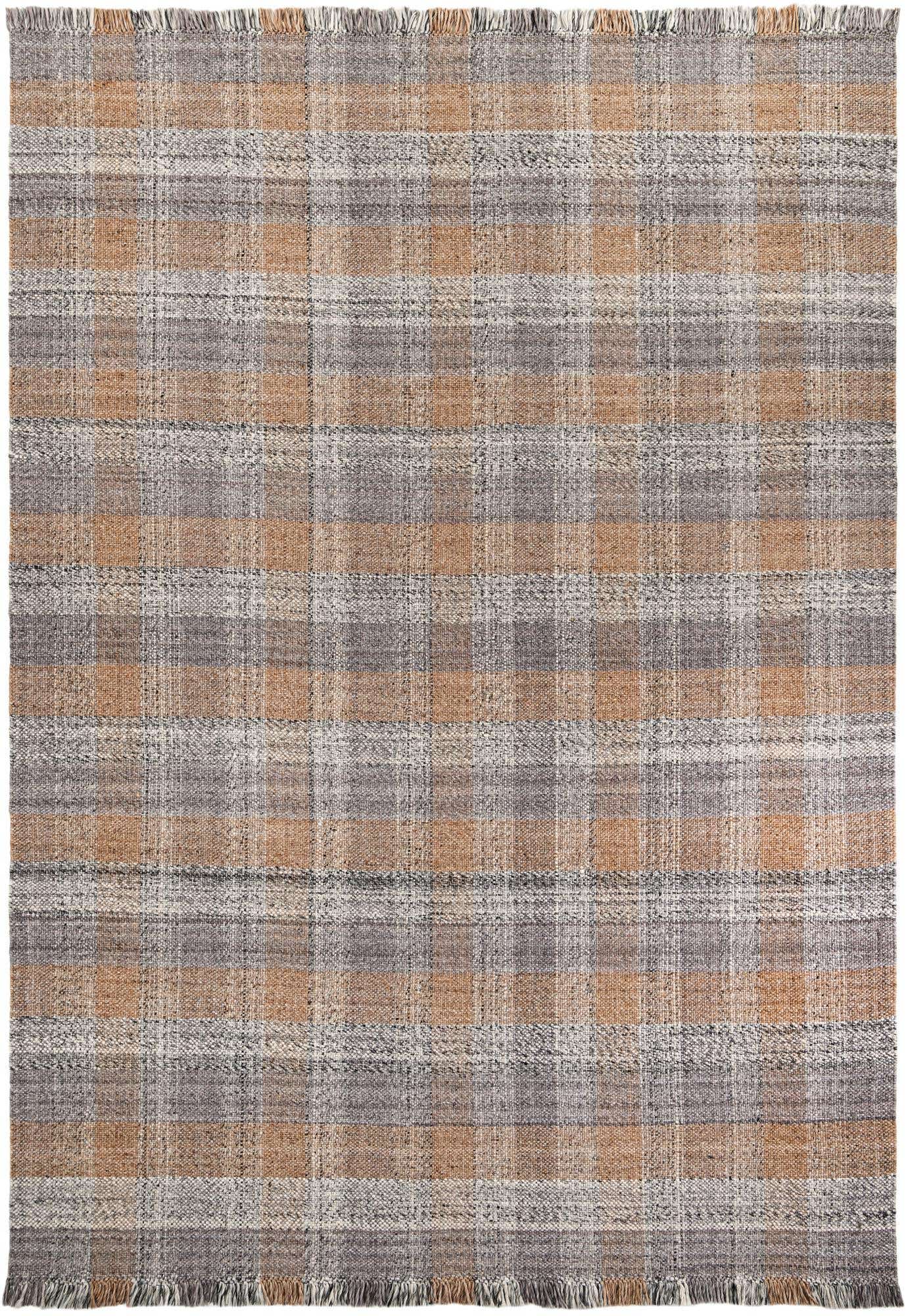 10' x 14' 1 Easy-Clean Eco Plaid Washable Indoor / Outdoor Rug
