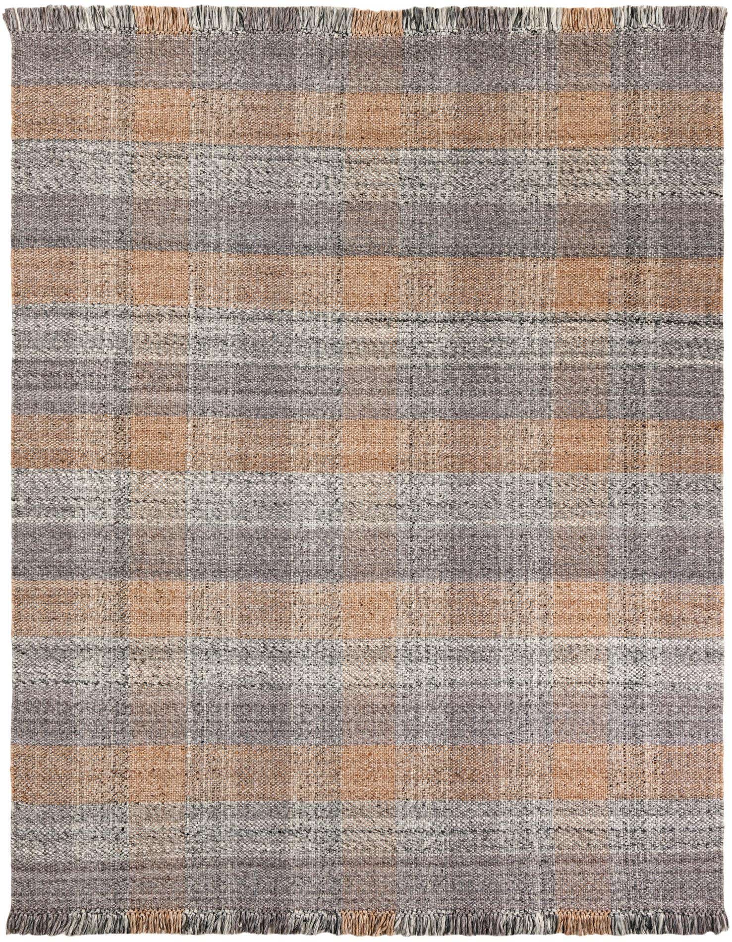 7' 10 x 10' Easy-Clean Eco Plaid Washable Indoor / Outdoor Rug