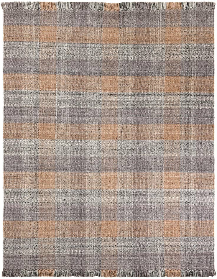 Detail image of 7' 10 x 10' Easy-Clean Eco Plaid Washable Indoor / Outdoor Rug