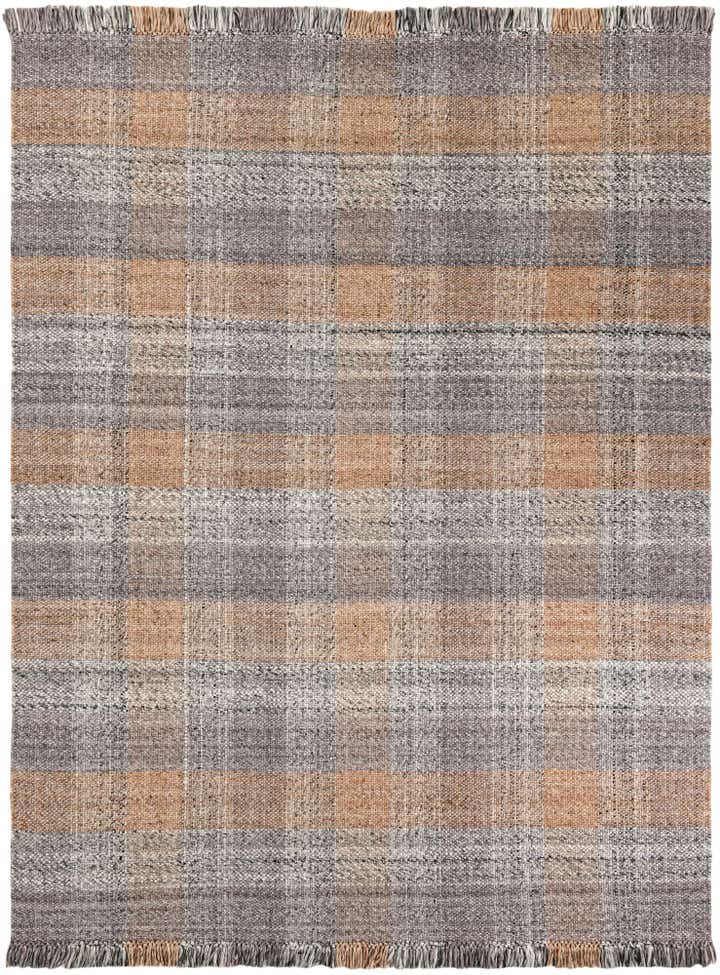 7' 10 x 10' Easy-Clean Eco Plaid Washable Indoor / Outdoor Rug
