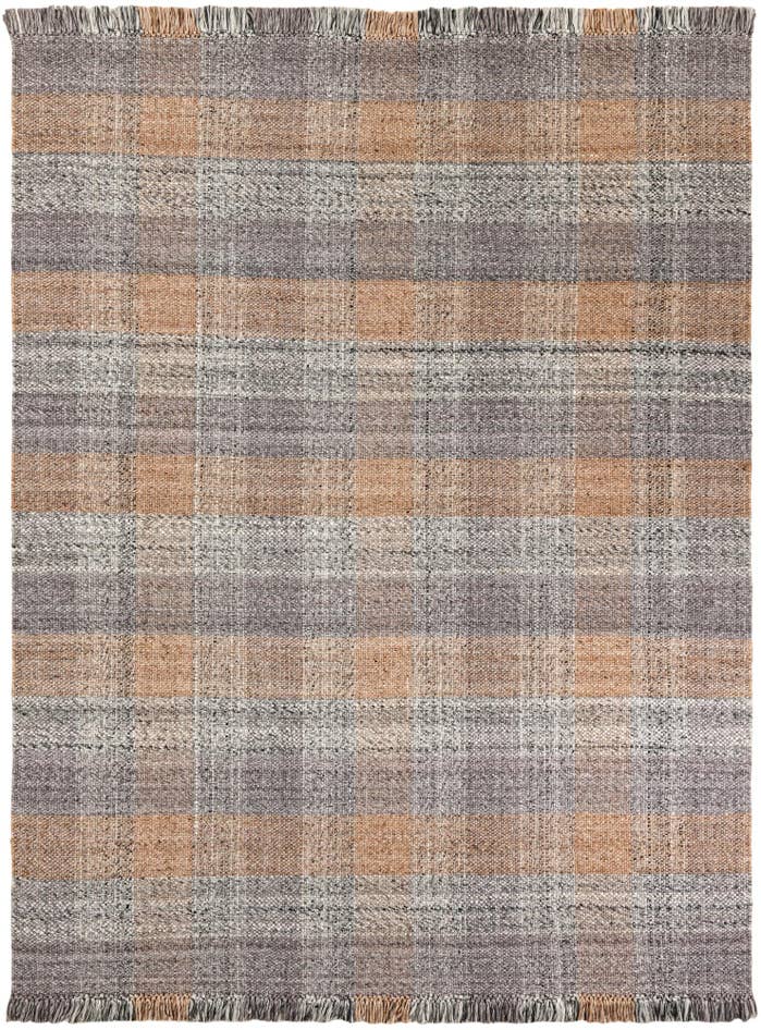 Detail image of 7' 10 x 10' Easy-Clean Eco Plaid Washable Indoor / Outdoor Rug
