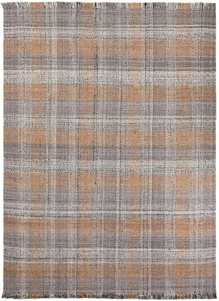 9' x 12' Easy-Clean Eco Plaid Washable Indoor / Outdoor Rug