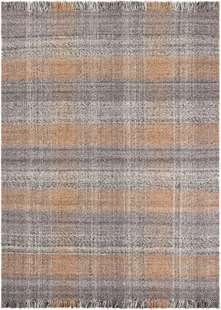 6' 1 x 9' Easy-Clean Eco Plaid Washable Indoor / Outdoor Rug