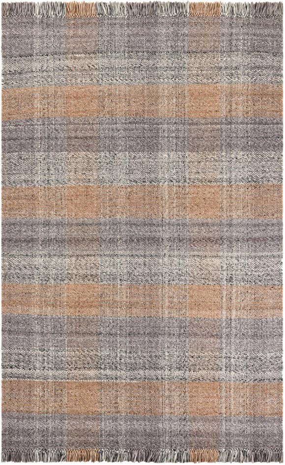 Detail image of 6' 1 x 9' Easy-Clean Eco Plaid Washable Indoor / Outdoor Rug
