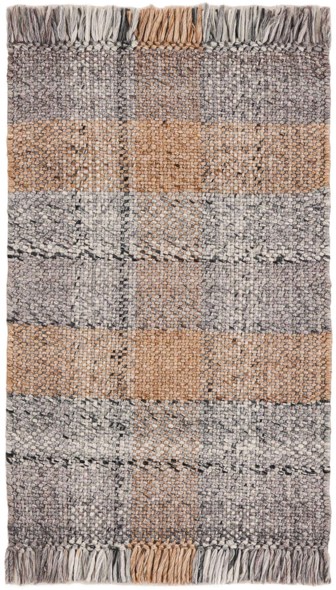 2' x 3' 1 Easy-Clean Eco Plaid Washable Indoor / Outdoor Rug