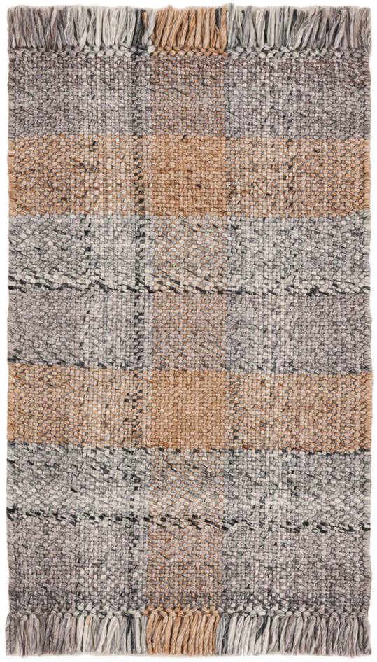 Detail image of 2' x 3' 1 Easy-Clean Eco Plaid Washable Indoor / Outdoor Rug
