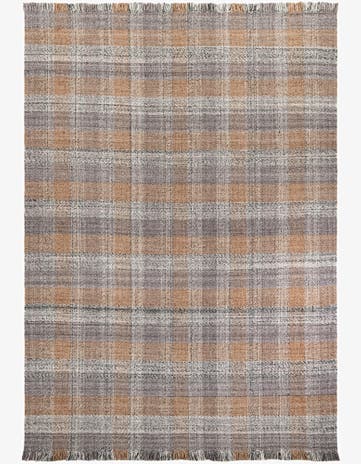 10' x 14' 1 Easy-Clean Eco Plaid Washable Indoor / Outdoor Rug