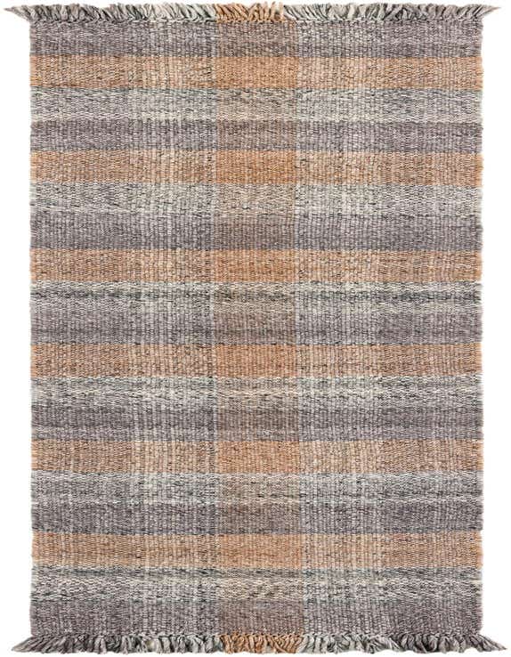 2' 7 x 10' Easy-Clean Eco Plaid Washable Indoor / Outdoor Runner Rug