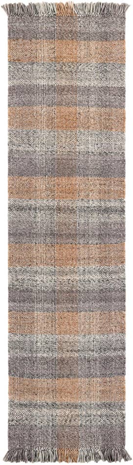 Detail image of 2' 7 x 10' Easy-Clean Eco Plaid Washable Indoor / Outdoor Runner Rug