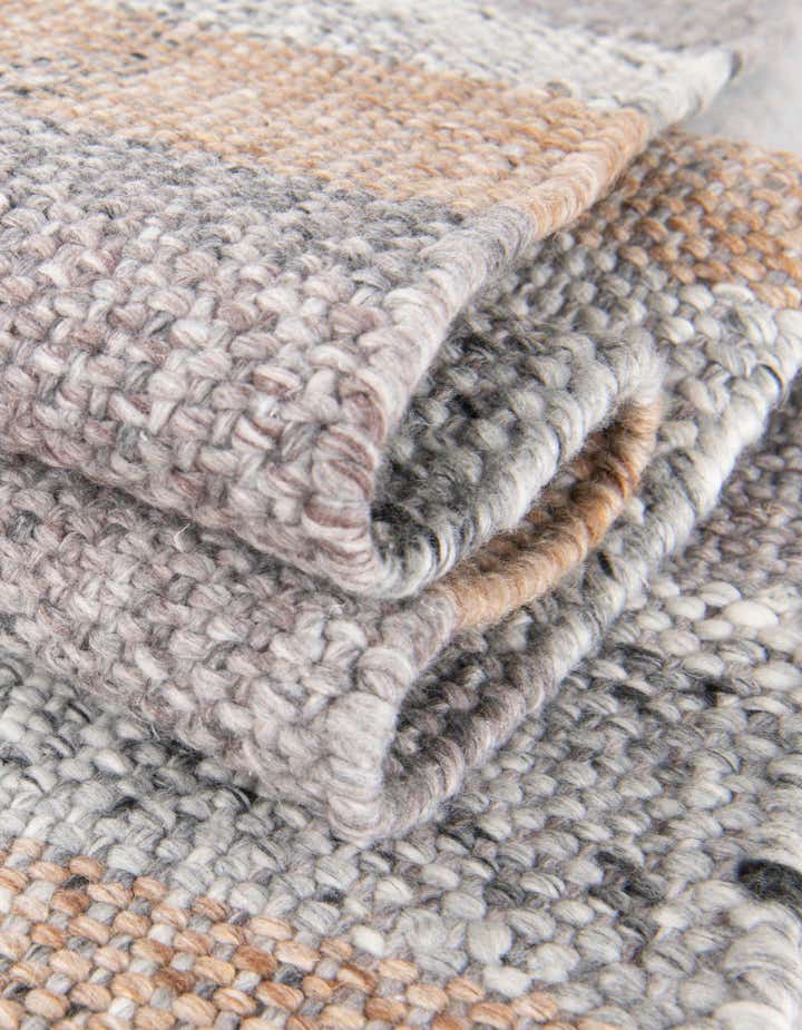2' 7 x 10' Easy-Clean Eco Plaid Washable Indoor / Outdoor Runner Rug