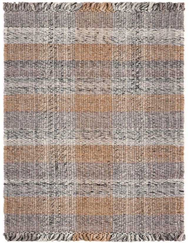 Detail image of 2' x 6' 1 Easy-Clean Eco Plaid Washable Indoor / Outdoor Runner Rug