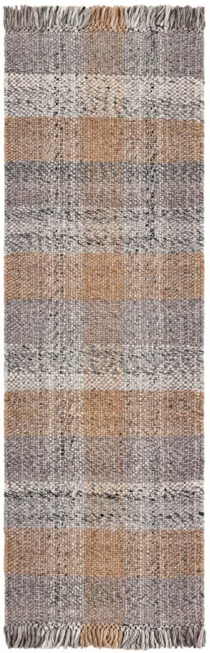 Detail image of 2' x 6' 1 Easy-Clean Eco Plaid Washable Indoor / Outdoor Runner Rug